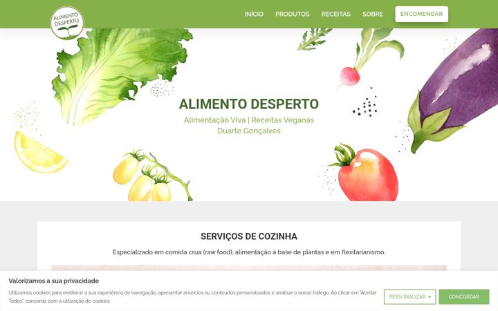 Screenshot of alimentodesperto.pt