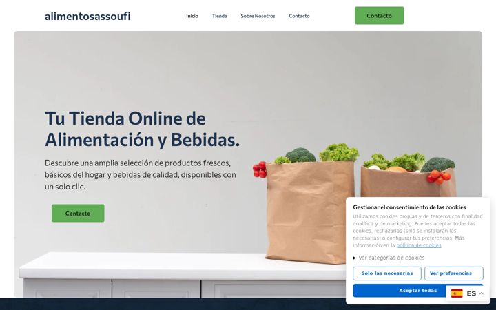 Screenshot of alimentosassoufi.es