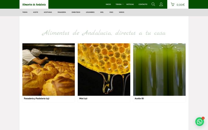 Screenshot of alimentosdeandalucia.com