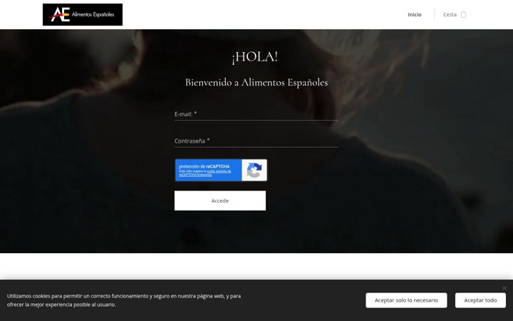 Screenshot di alimentosespanoles.com