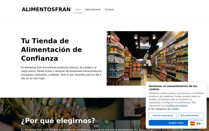 Screenshot di alimentosfran.com
