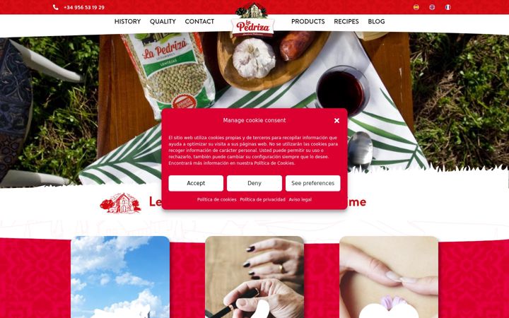 Screenshot von alimentoslapedriza.com