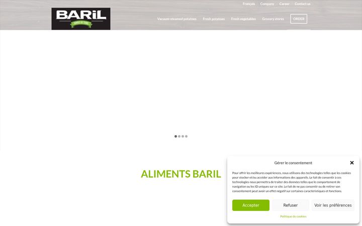 Screenshot of alimentsbaril.ca