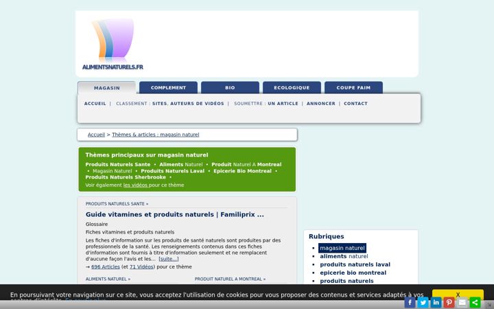 Screenshot of alimentsnaturels.fr