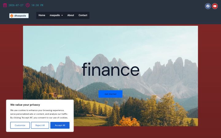 Screenshot of alimohamuud.com