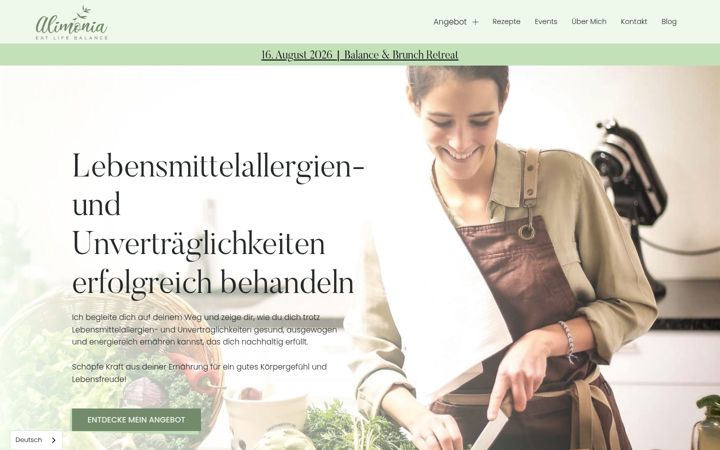 Screenshot of alimonia.ch