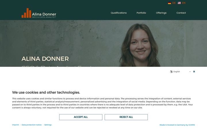 Screenshot von alina-donner.de