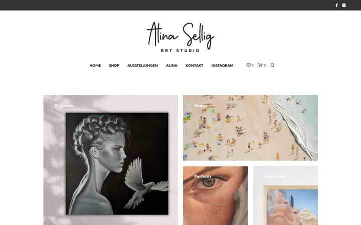 Screenshot of alina-sellig.de