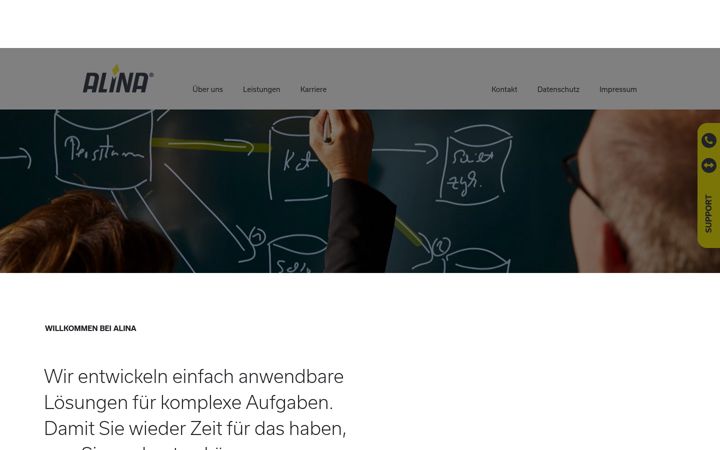 Screenshot of alina.de