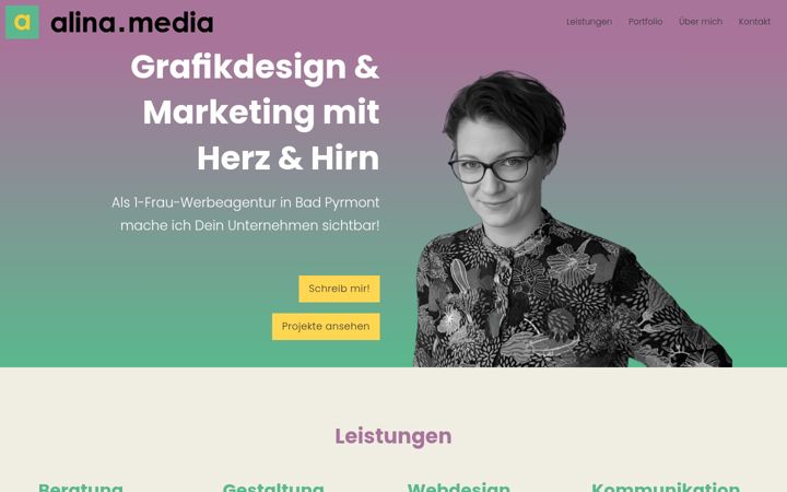 Screenshot of alina.media