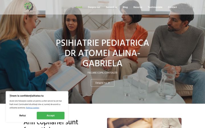 Screenshot of alinaatomei.ro