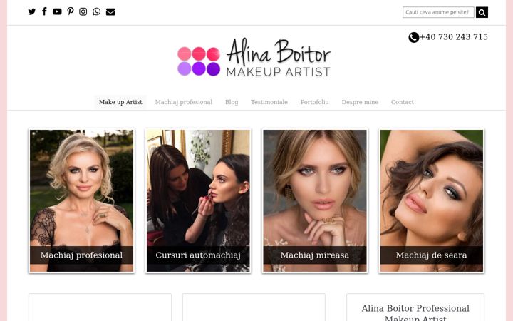 Screenshot of alinaboitor.ro