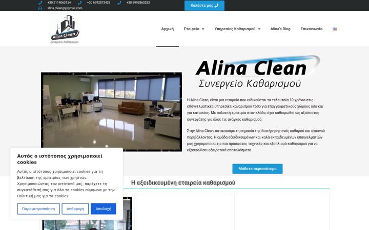 Screenshot of alinaclean.gr