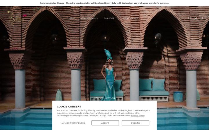 Capture d'écran de alinacouture.com