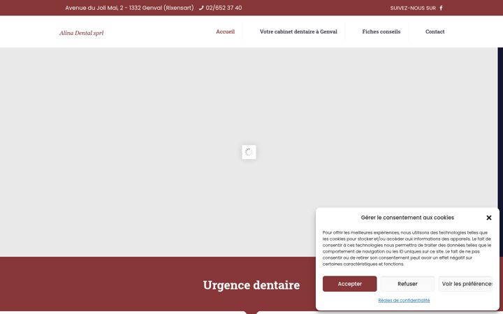 Screenshot of alinadental.be