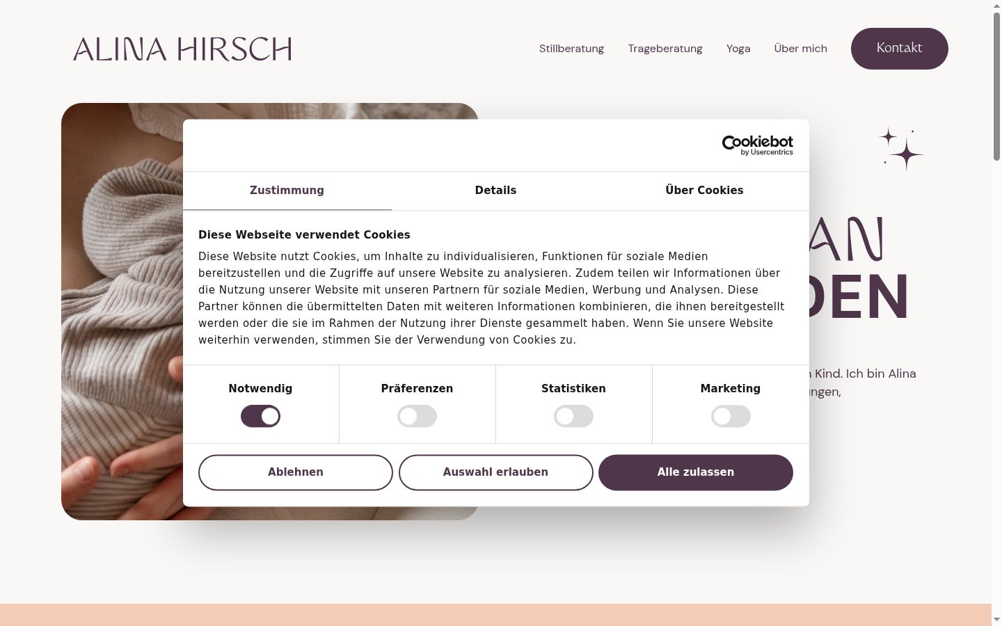 Sutikimo reklamjuostės, rodytos prieš bet kokią sąveiką, ekrano kopija