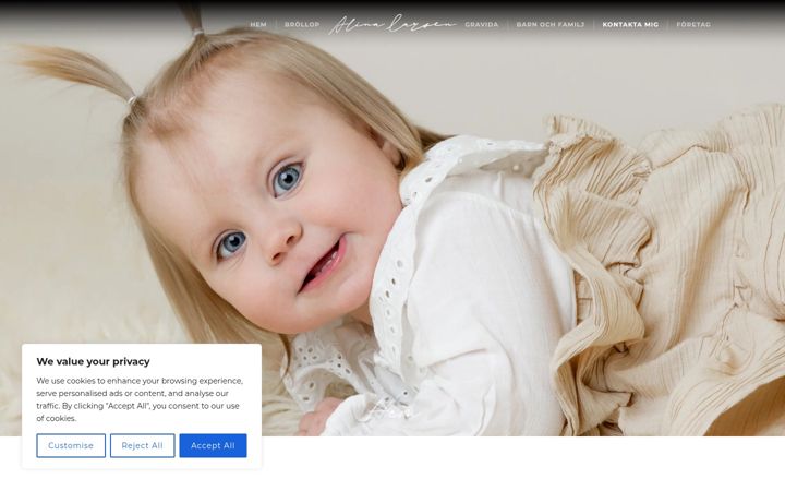 Screenshot of alinalarsen.com