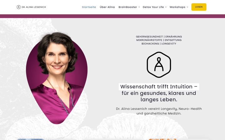 Screenshot of alinalessenich.com