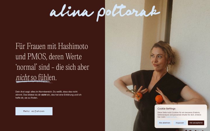 Screenshot of alinapoltorak.de