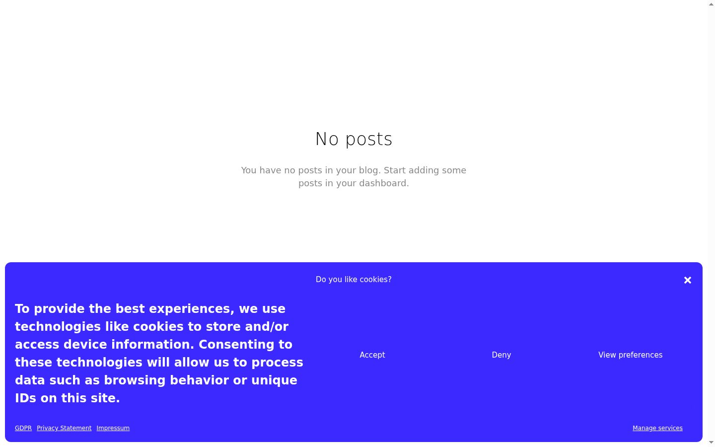 Screenshot tal-banner tal-kunsens muri qabel kwalunkwe interazzjoni