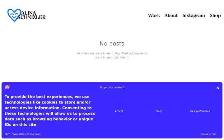 Screenshot of alinaschnizler.com