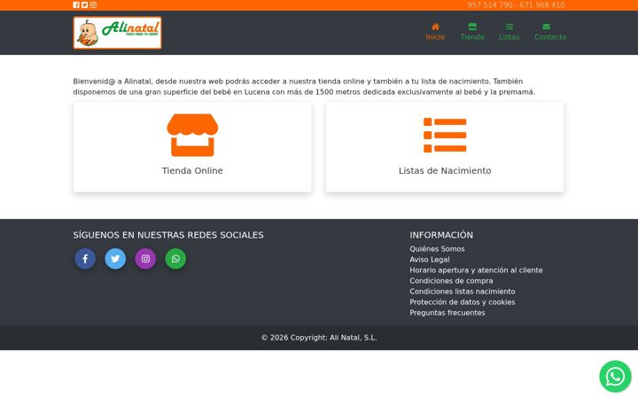 Captura de pantalla de alinatal.es