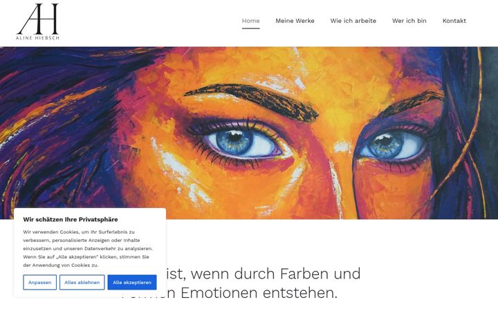 Screenshot von aline-hiebsch.de