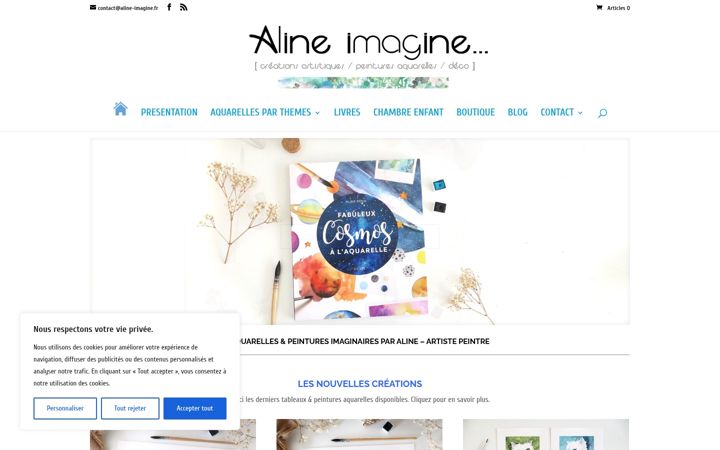 Screenshot of aline-imagine.fr