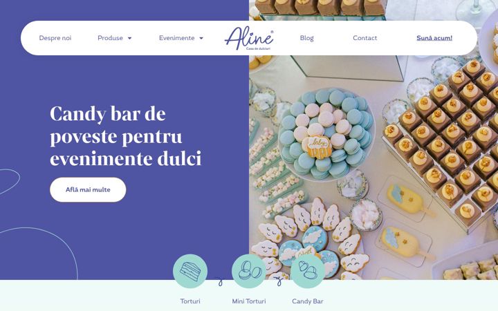 Screenshot of aline.ro
