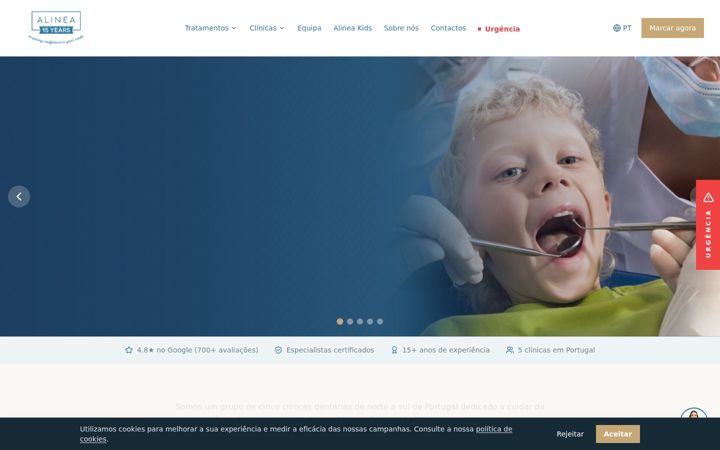 Screenshot di alinea.com.pt