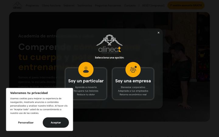 Screenshot of alineat.es