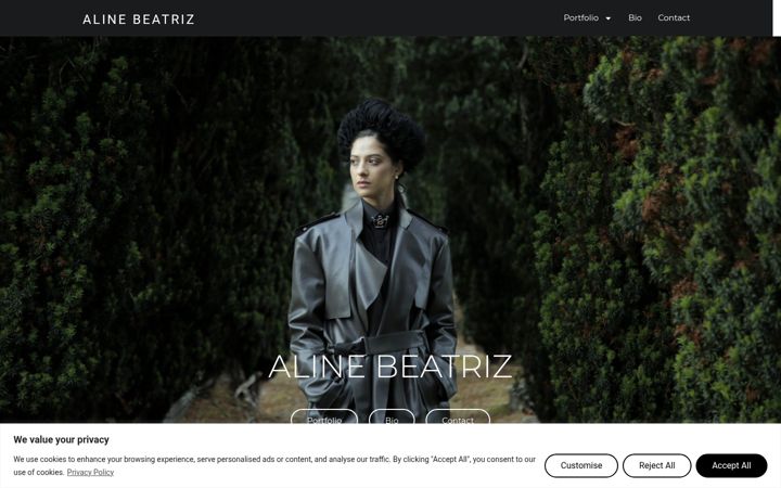 Screenshot of alinebeatriz.com