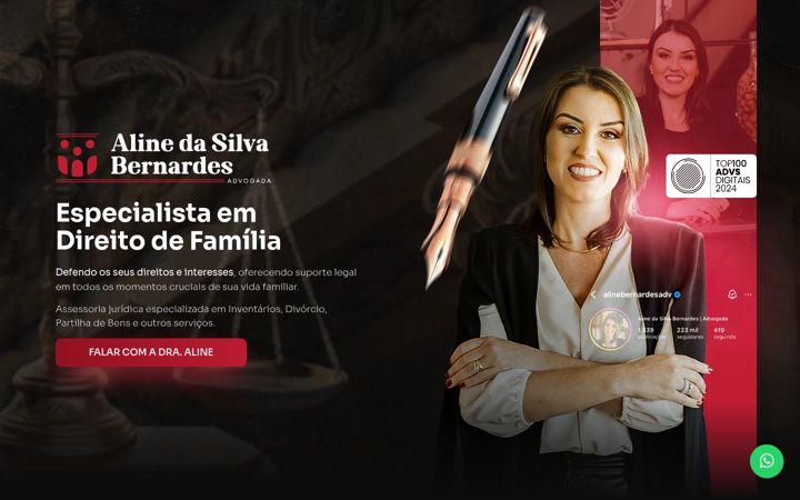 Screenshot di alinebernardes.com.br