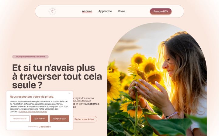 Screenshot of alinedoucetherapie.fr