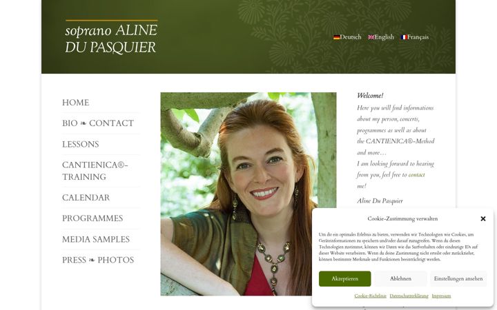 Screenshot of alinedupasquier.info