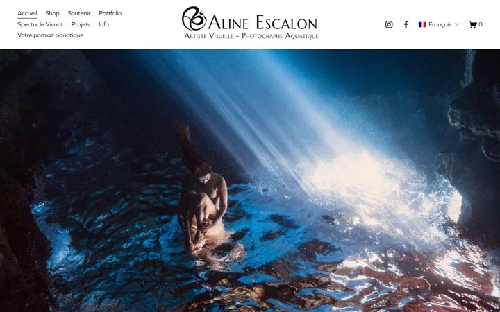 Screenshot von alineescalon.com