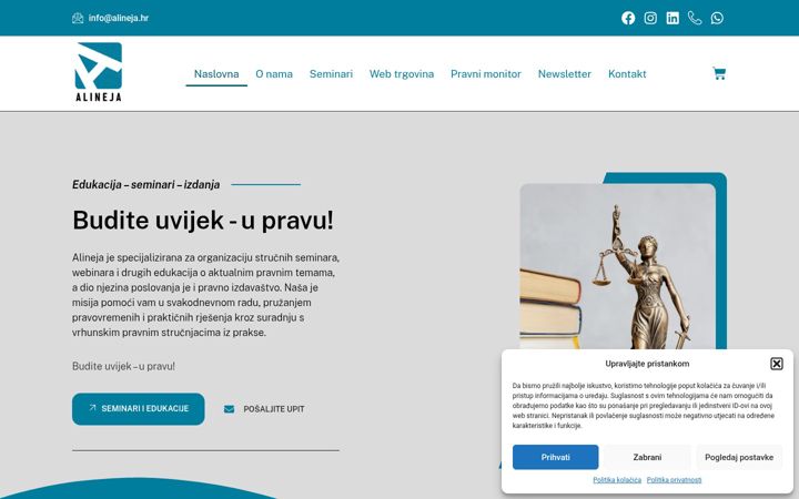 Screenshot of alineja.hr