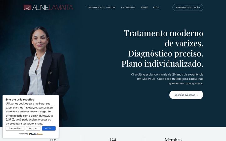 Screenshot of alinelamaita.com.br