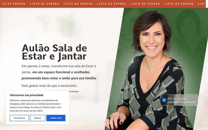 Screenshot of alinelobo.com.br