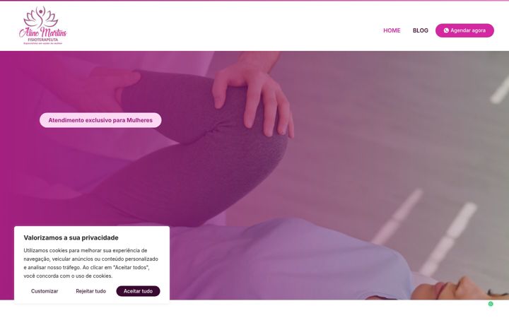 Screenshot of alinemartinsfisiopelvica.com.br