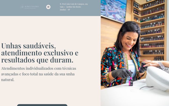 Screenshot of alinepastro.com.br