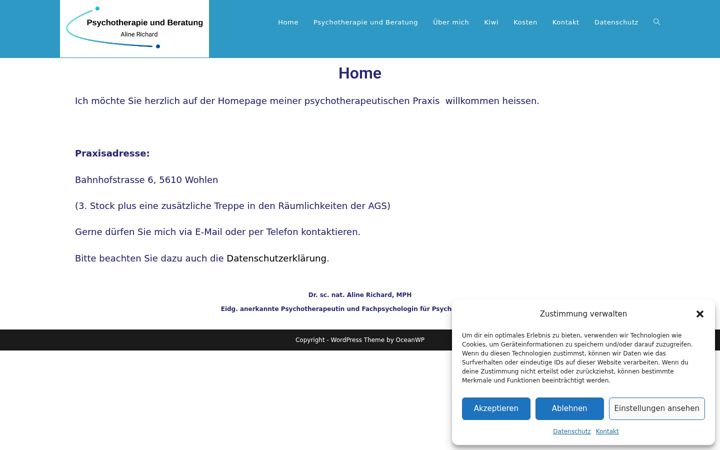 Screenshot of alinerichard.ch