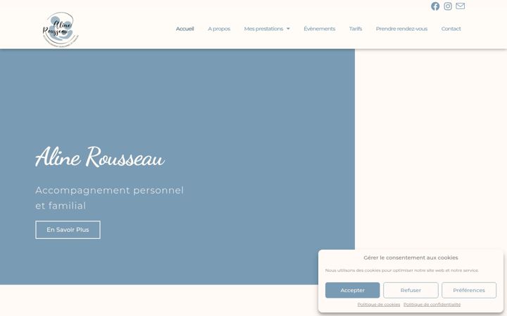 Posnetek zaslona alinerousseau.fr