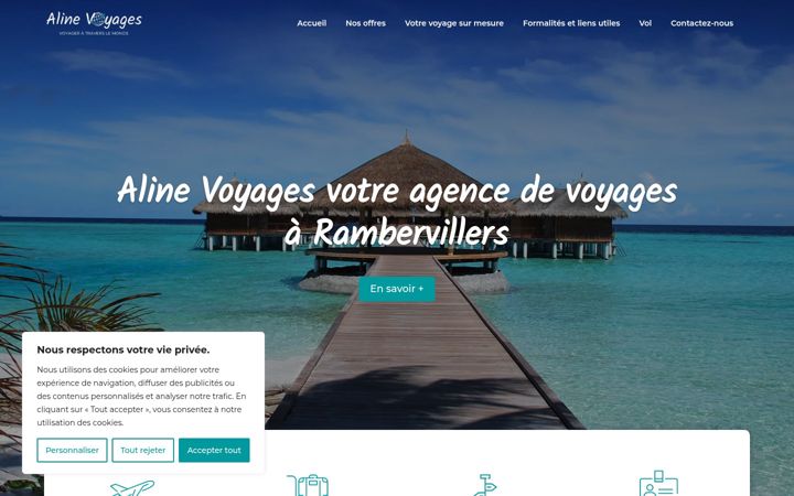 Screenshot of alinevoyages.fr