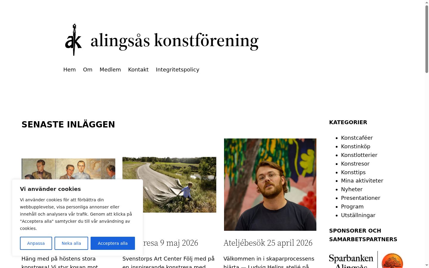 Képernyőkép a bármilyen interakció előtt megjelenő hozzájárulási bannerről