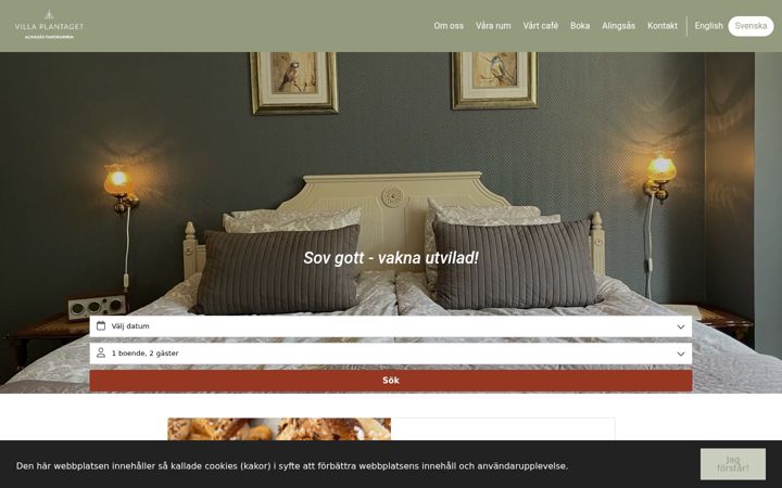 Screenshot of alingsasvandrarhem.se