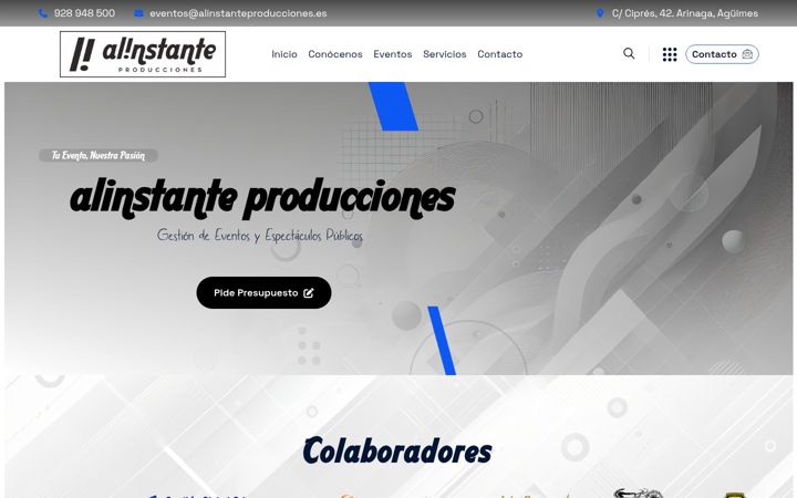 Snímek obrazovky alinstanteproducciones.es