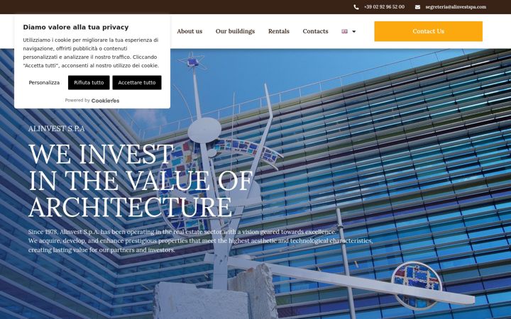 Screenshot of alinvestspa.com