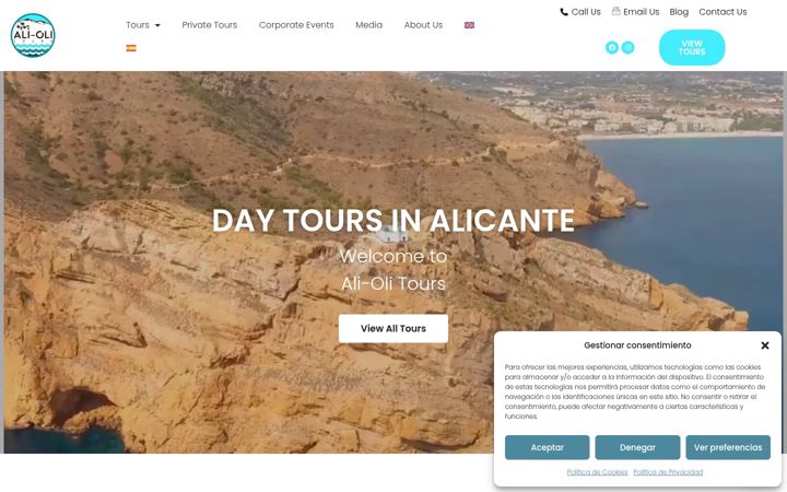 Screenshot of aliolitoursalicante.com