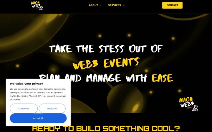 Screenshot of alionweb3events.xyz